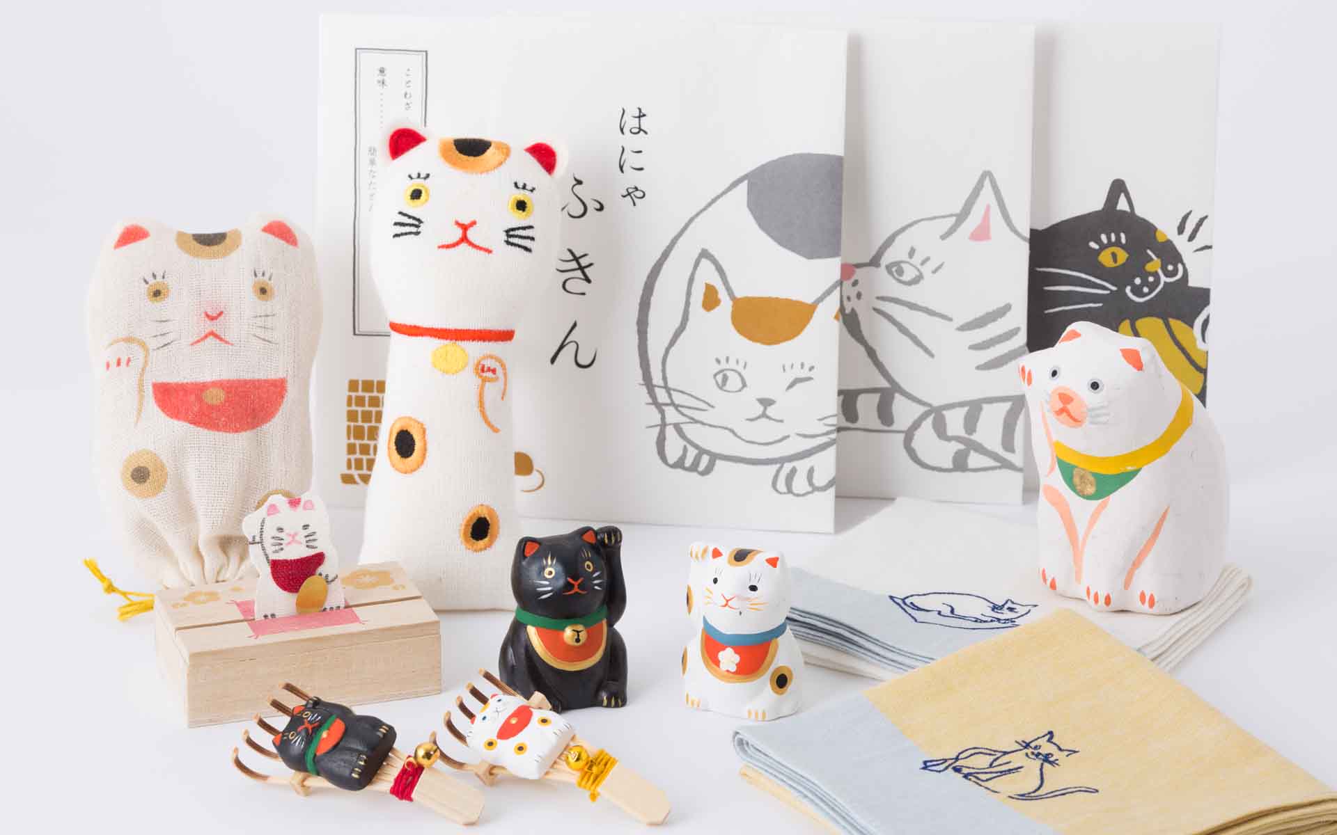 猫モチーフの工芸品