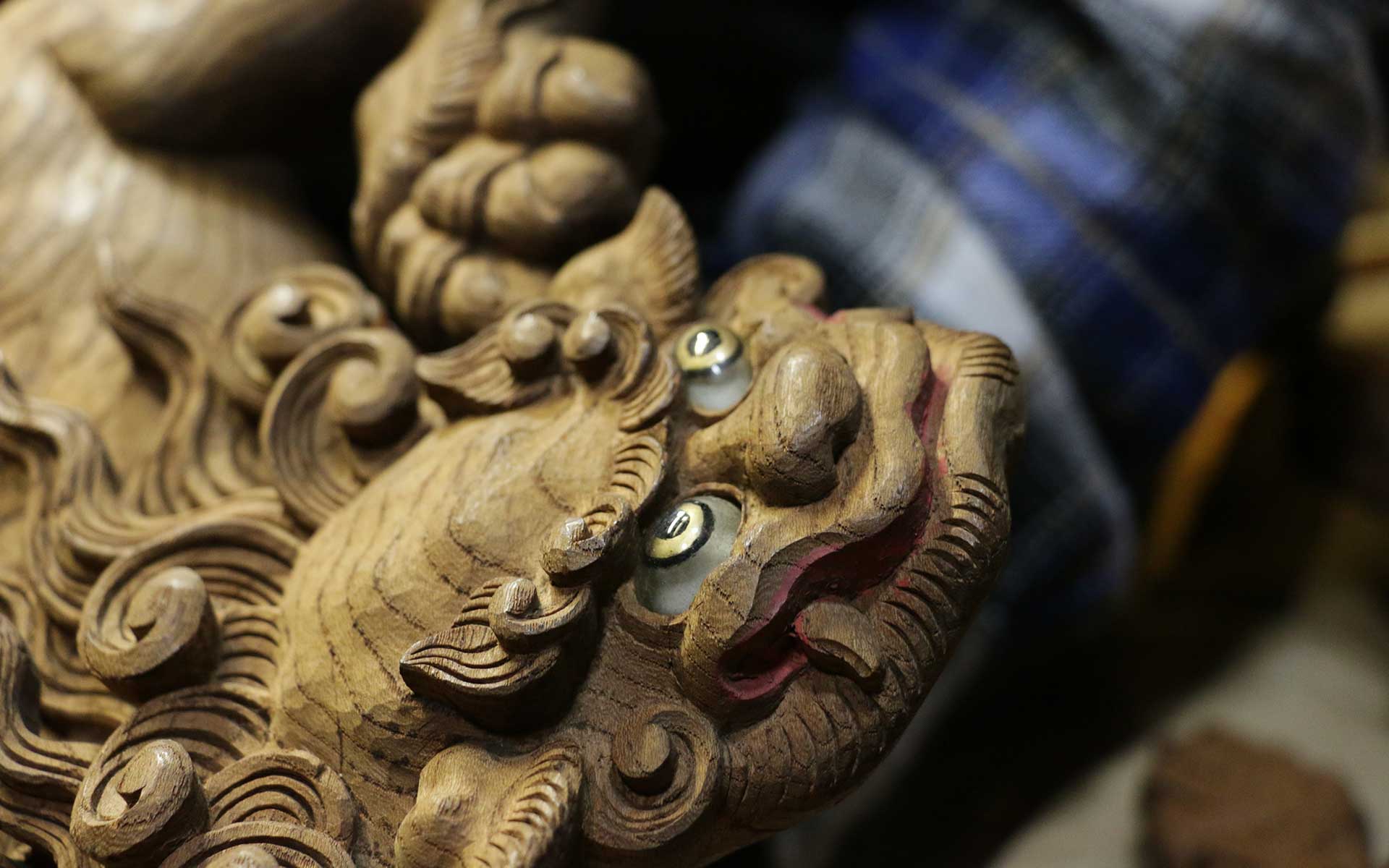 高山祭屋台・木彫の獅子