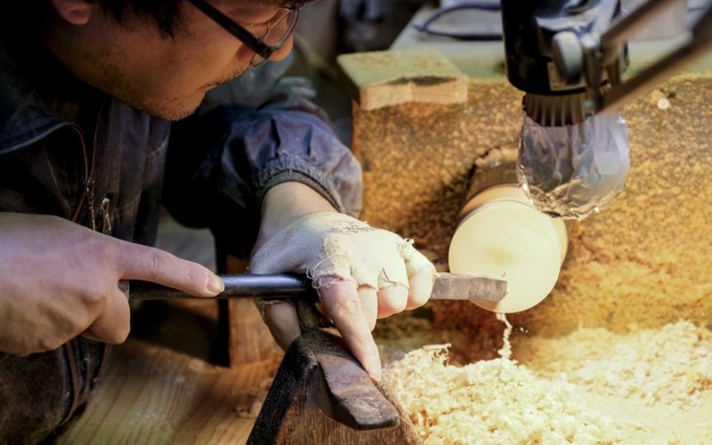 山中漆器「加飾挽き」