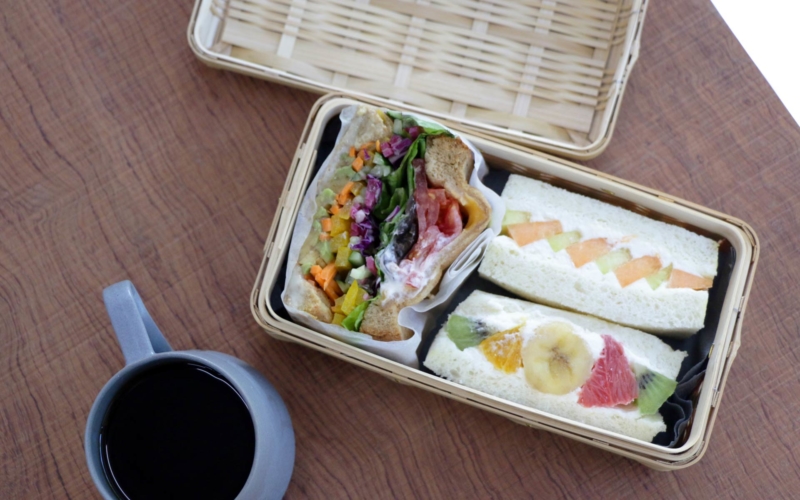創作竹芸とみながのサンドイッチかご