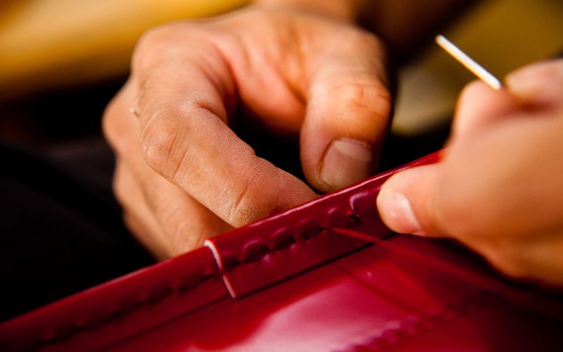 大峡製鞄のランドセル作り