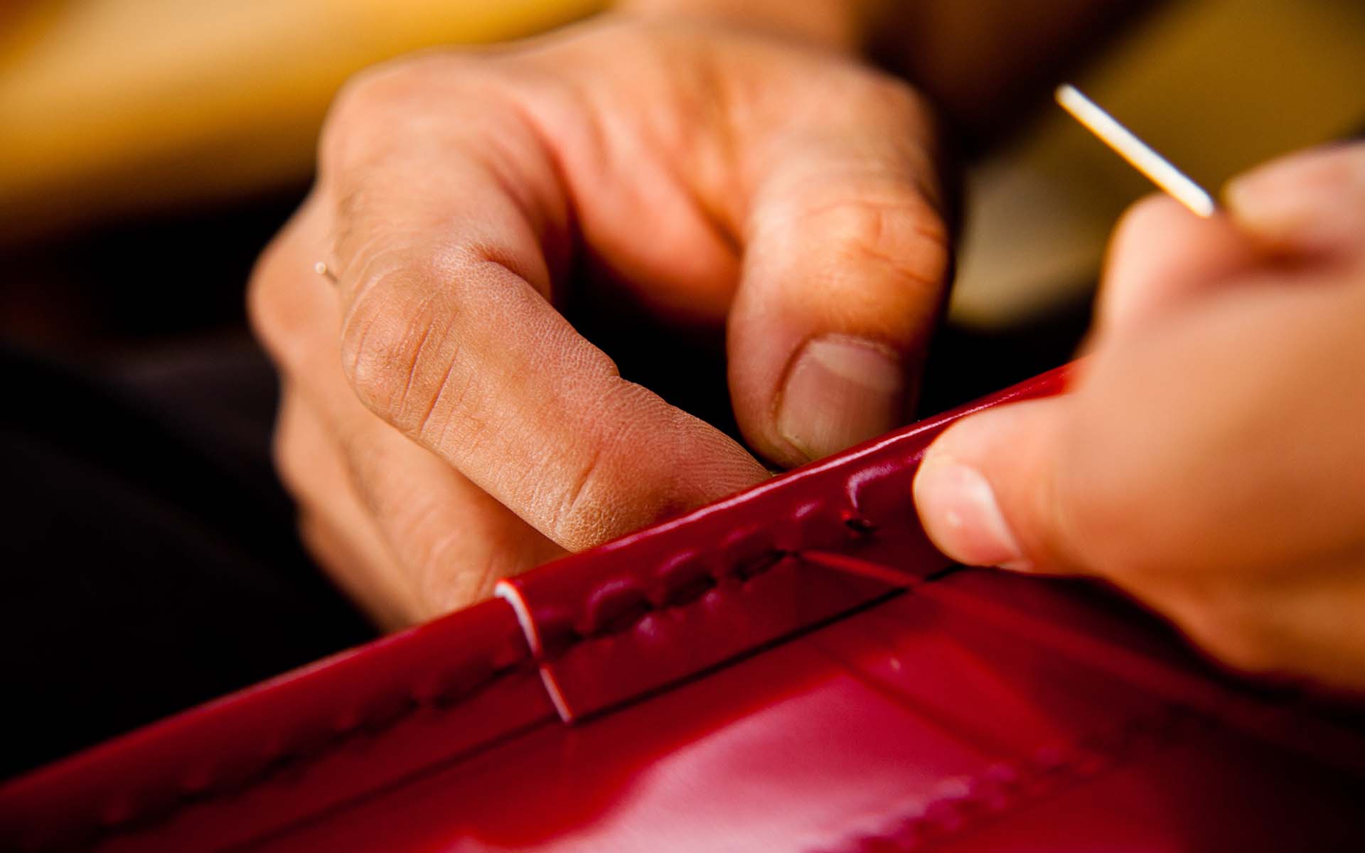 大峡製鞄のランドセル作り